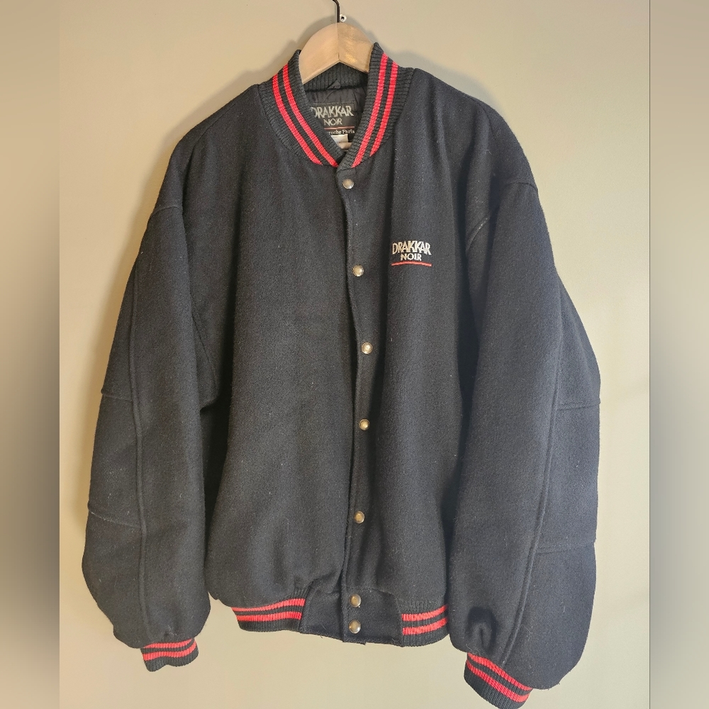 Vintage 90's Wool Blend Men's Bomber Jacket Sz XL